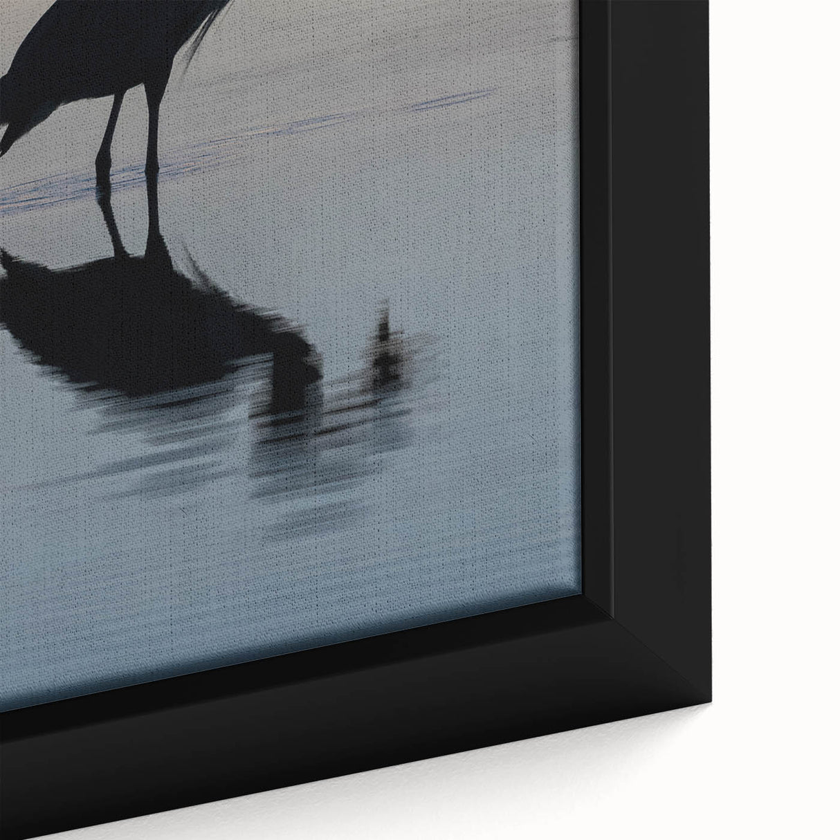 Extra large framed canvas of Chesapeake Bay with textured black and colorful art, ideal for living room decor.