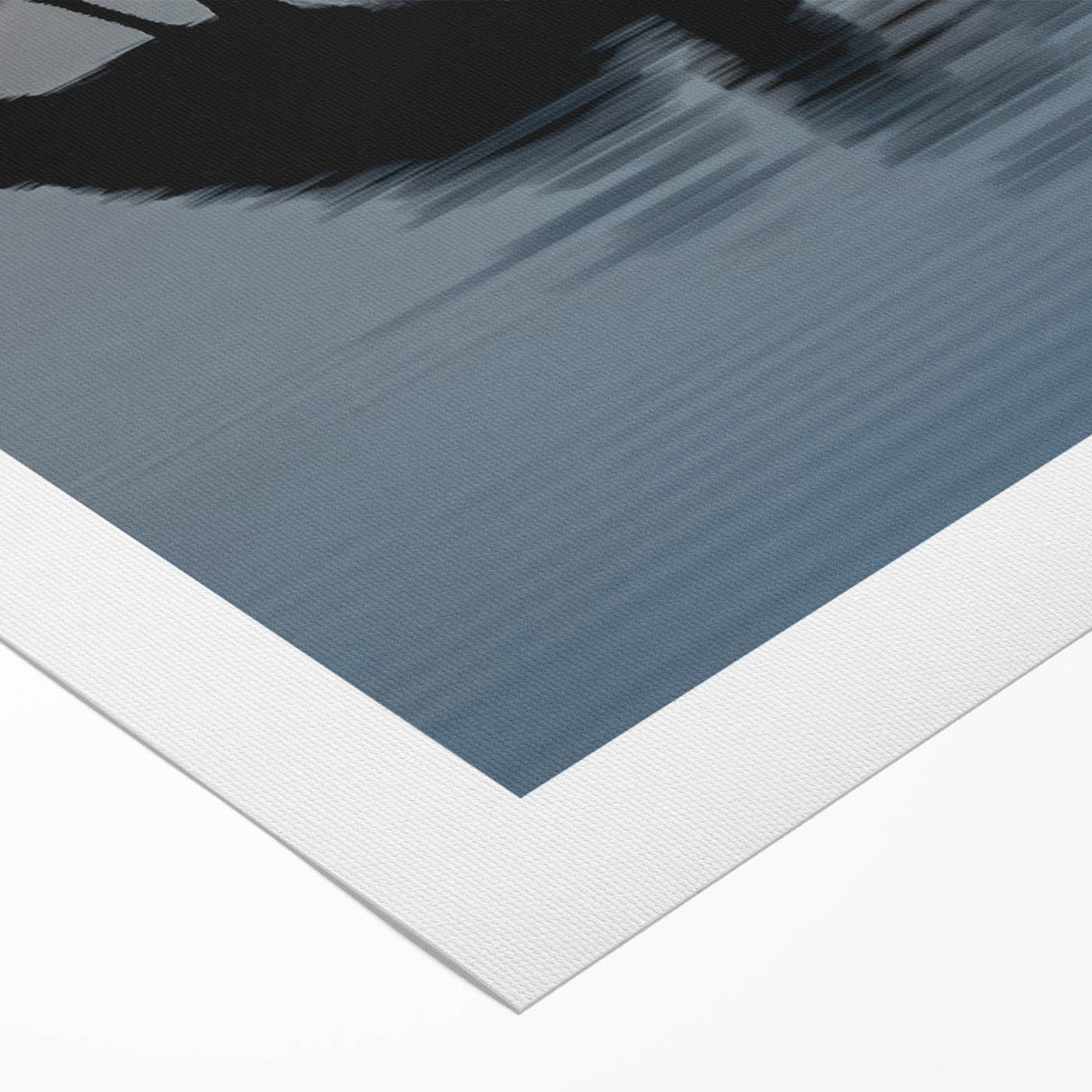 Art deco poster featuring Chesapeake Bay in muted blue and gray tones on rolled canvas, suitable for dining room wall art.