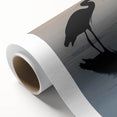 Art deco poster of Chesapeake Bay with muted blue and beige tones on rolled canvas, ideal for nursery wall art.