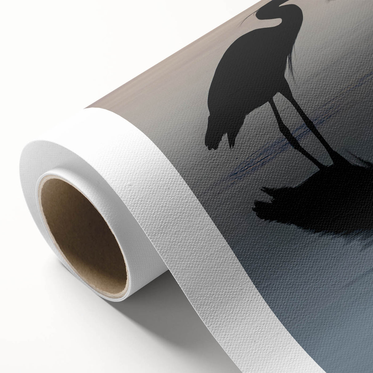 Art deco poster of Chesapeake Bay with muted blue and beige tones on rolled canvas, ideal for nursery wall art.