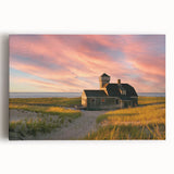 Landscape of Cape Cod in black and white on stretched canvas, suitable for kitchen wall art.