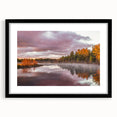 Abstract art print of Michigan's Upper Peninsula in vibrant colors on a textured, extra large canvas.