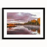 Abstract art print of Michigan's Upper Peninsula in vibrant colors on a textured, extra large canvas.