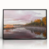 Large abstract wall art depicting Michigan's Upper Peninsula in muted earth tones on a framed acrylic.