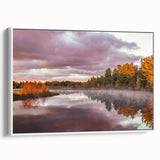 Vintage poster art of Michigan's Upper Peninsula, featuring colorful art on extra large framed canvas.