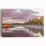 Black and white photograph of Michigan's Upper Peninsula on stretched canvas, suitable as large kitchen wall art.