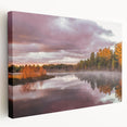 Large canvas print of Michigan's Upper Peninsula in muted green and blue tones, suitable for kitchen wall art.