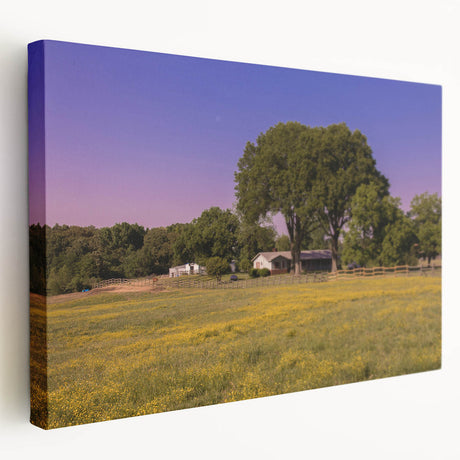 Mississippi river landscape on large stretched canvas with soft blue and green tones, suitable for kitchen wall art.