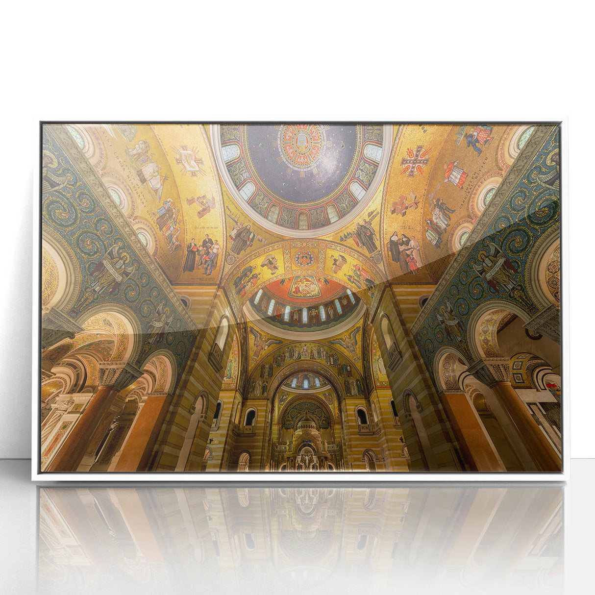 Art deco poster of St. Louis skyline in pastel shades, framed acrylic, ideal for modern art wall decor.