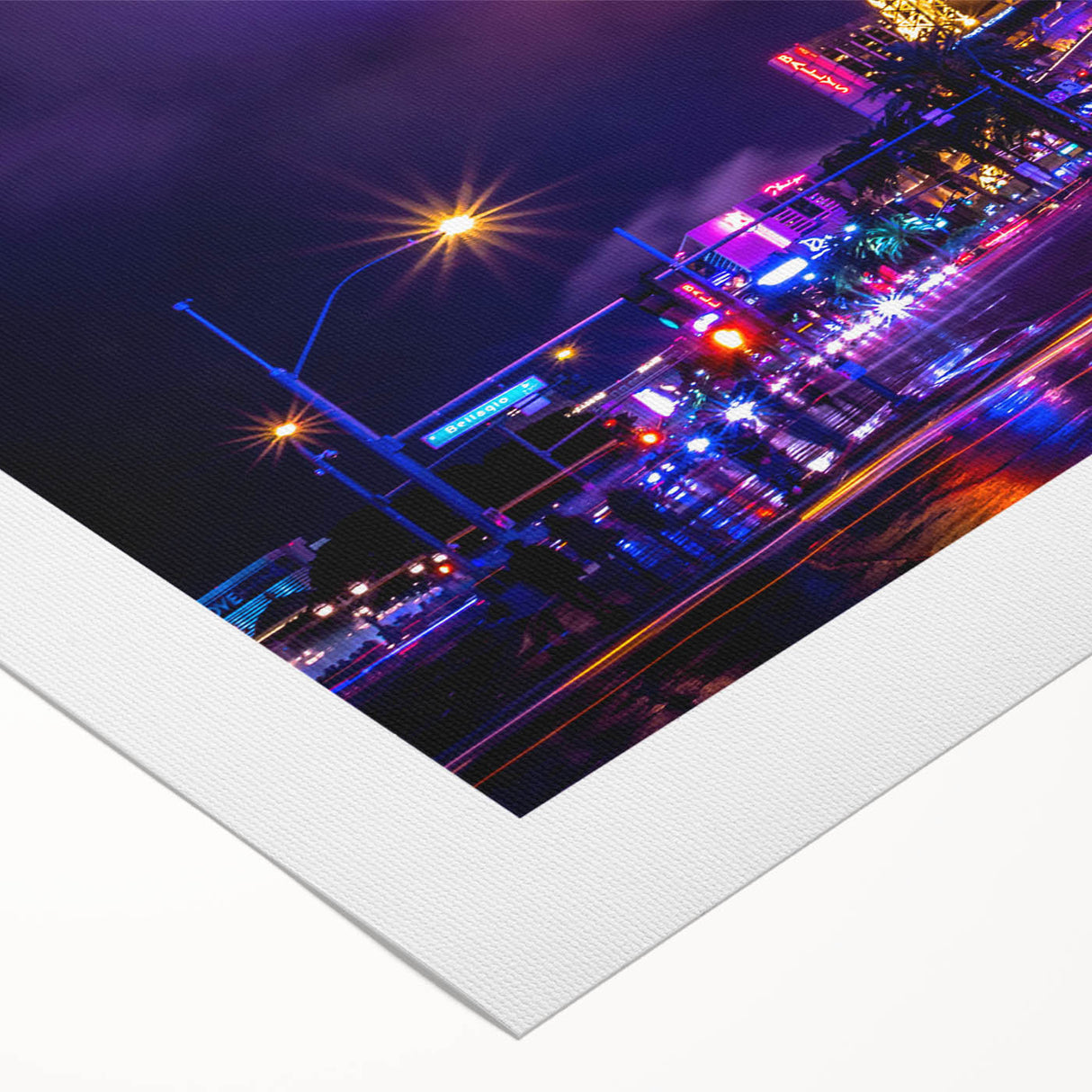 Art deco poster of Las Vegas skyline in pastel shades on rolled canvas, suitable for dining room wall art.