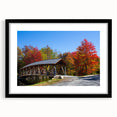 Abstract art print featuring textured, colorful art of a New Hampshire landscape on a large framed canvas.