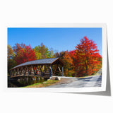 Rolled print of New Hampshire scenery with lush greenery and floral elements, ideal for art wall dining room.