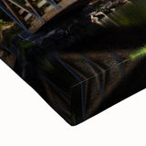 Black and white landscape art painting of New Hampshire on stretched canvas, suitable for bedroom wall art.