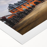 Art Deco poster of New Jersey scenery in muted earth tones on rolled canvas, suitable for dining room wall art.