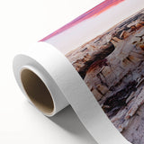 Art deco poster of New Mexico scenery in pastel shades on rolled canvas, ideal for nursery wall art.