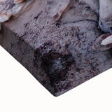 Large art depicting a black and white New Mexico landscape on stretched canvas, ideal for bedroom wall decor.