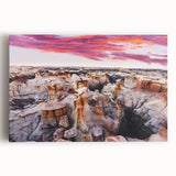 Black and white canvas print of a New Mexico landscape, ideal for kitchen wall art.