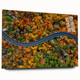 Large abstract wall art of Blue Ridge, North Carolina in muted earth tones on acrylic glass.