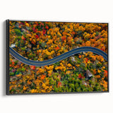 Black and white landscape art painting of Blue Ridge, North Carolina on framed canvas, ideal for bedroom wall decor.