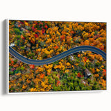 Vintage poster art of Blue Ridge, North Carolina in colorful hues on a large framed canvas, suitable for living room decor.