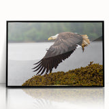 Large abstract wall art of Charlotte skyline in muted gray and blue tones on framed acrylic.