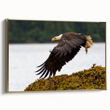 Framed canvas of Charlotte, North Carolina skyline in black and gold tones, ideal for bedroom wall decor.