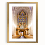 Extra large wall art depicting an abstract textured view of Durham, North Carolina, in a gold frame.