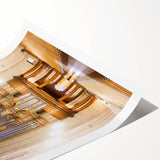 Extra large wall art featuring line art flowers in monochrome, ideal for large living room decor, on rolled print format.