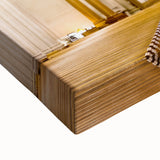 Black and white landscape art painting of Durham, North Carolina on stretched canvas, suitable for bedroom wall decor.