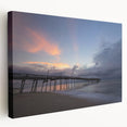 Outer Banks, North Carolina scenery on large stretched canvas with muted blue and green tones, suitable for kitchen wall art.