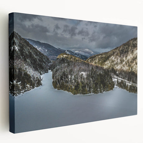 Large canvas print of Adirondack scenery in natural colors, suitable for kitchen wall art.