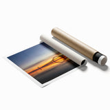 Extra large rolled print of Long Island scenery with floral elements in soft pastel colors.