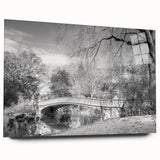 Acrylic print of Central Park with vivid green and soft beige tones, suitable for bedroom or dining room decor.