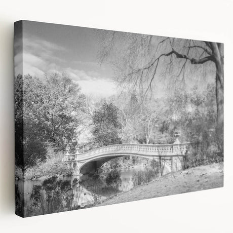 Large canvas print of Central Park in muted green and brown tones, suitable for kitchen wall art.