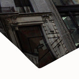 Large art of the NYC skyline in black and white on stretched canvas, suitable for bedroom wall decor.