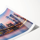 Extra large wall art featuring line art flowers in black and white, printed on rolled canvas.