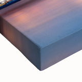 Black and white landscape art painting of Manhattan on stretched canvas, suitable for bedroom wall decor.