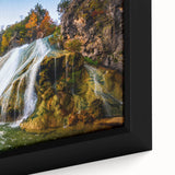 Extra large black wall art featuring a textured Oklahoma scenery on a framed canvas, with vibrant colors.