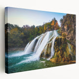 Oklahoma landscape on large stretched canvas, featuring soft earth tones, ideal for kitchen wall art.