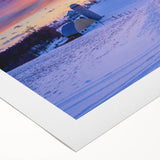 Art deco poster featuring a stylized Pennsylvania scenery in muted pastel colors on rolled canvas.