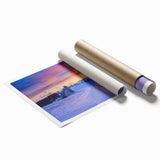 Extra large rolled print featuring a serene Pennsylvania landscape in muted green and blue tones.