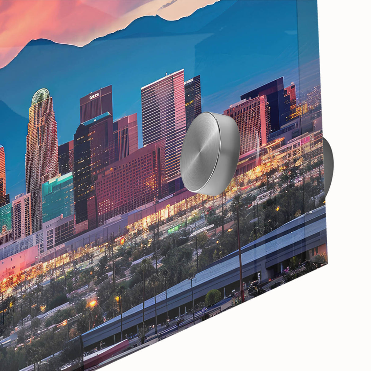 Large abstract depiction of Phoenix valley in muted earth tones on acrylic glass, suitable for dining room art.