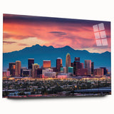 Acrylic print of a large abstract depiction of Phoenix Valley in muted earth tones, suitable for bedroom or dining room art.