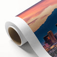 Art deco poster of Phoenix Valley in pastel shades on rolled canvas, suitable for nursery wall art.