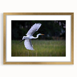 Extra large abstract art print of South Carolina scenery in muted earth tones, framed with a gold mat.