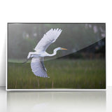 Art deco poster of South Carolina scenery with pastel hues on white framed acrylic, ideal for modern nursery wall art.