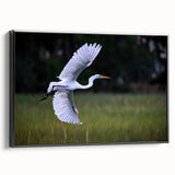 Framed canvas of a black and white South Carolina landscape, ideal for bedroom wall decor.