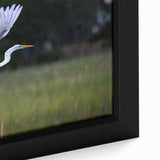 Close-up of extra large framed canvas featuring textured, colorful art of South Carolina scenery.