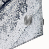 Large abstract wall art depicting South Dakota scenery in muted earth tones on acrylic glass, ideal for dining room ambiance.