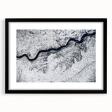 Abstract art print of vibrant, colorful textures, framed in black, suitable for extra large living room wall art.